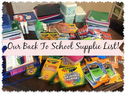 Back to school Supplies